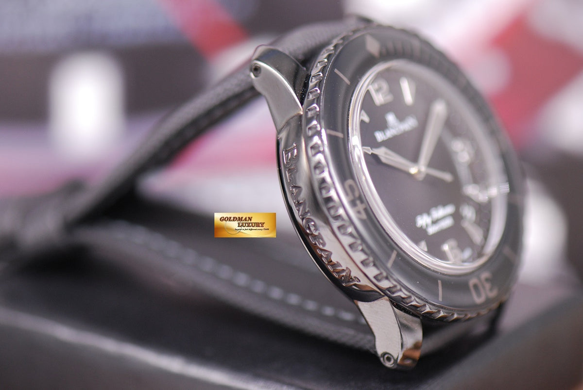 [SOLD] BLANCPAIN FIFTY FATHOM “BLACK KNIGHT” DLC COATED 45mm AUTOMATIC (MINT)