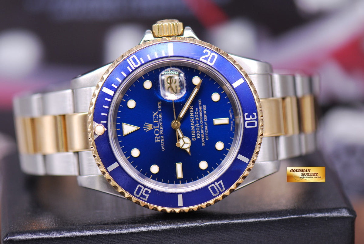 [SOLD] ROLEX OYSTER PERPETUAL SUBMARINER BLUE Ref 16613 (MINT)