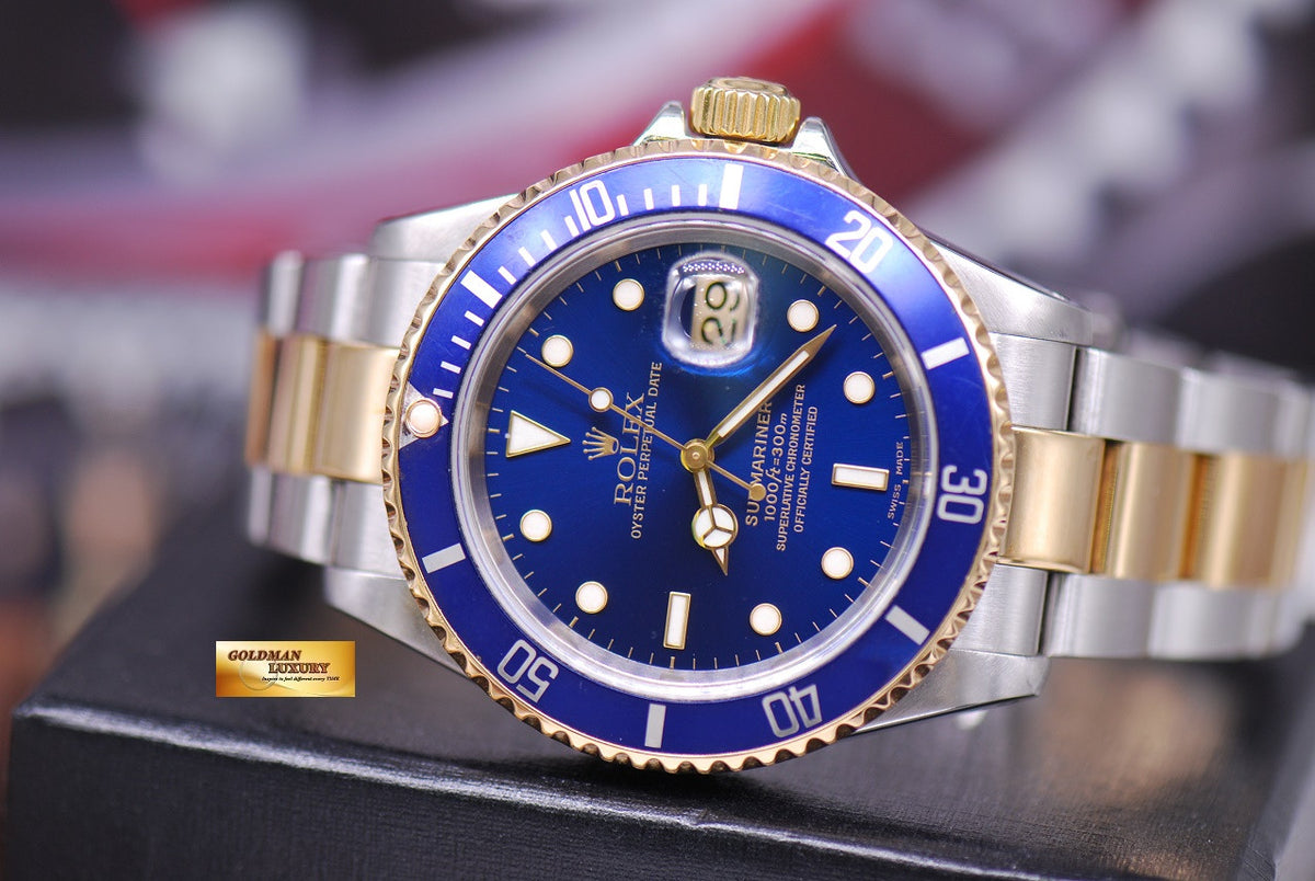 [SOLD] ROLEX OYSTER PERPETUAL SUBMARINER BLUE Ref 16613 (MINT)
