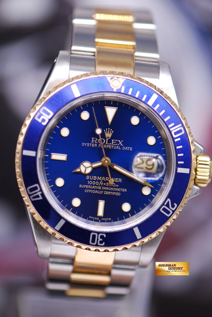 [SOLD] ROLEX OYSTER PERPETUAL SUBMARINER BLUE Ref 16613 (MINT)