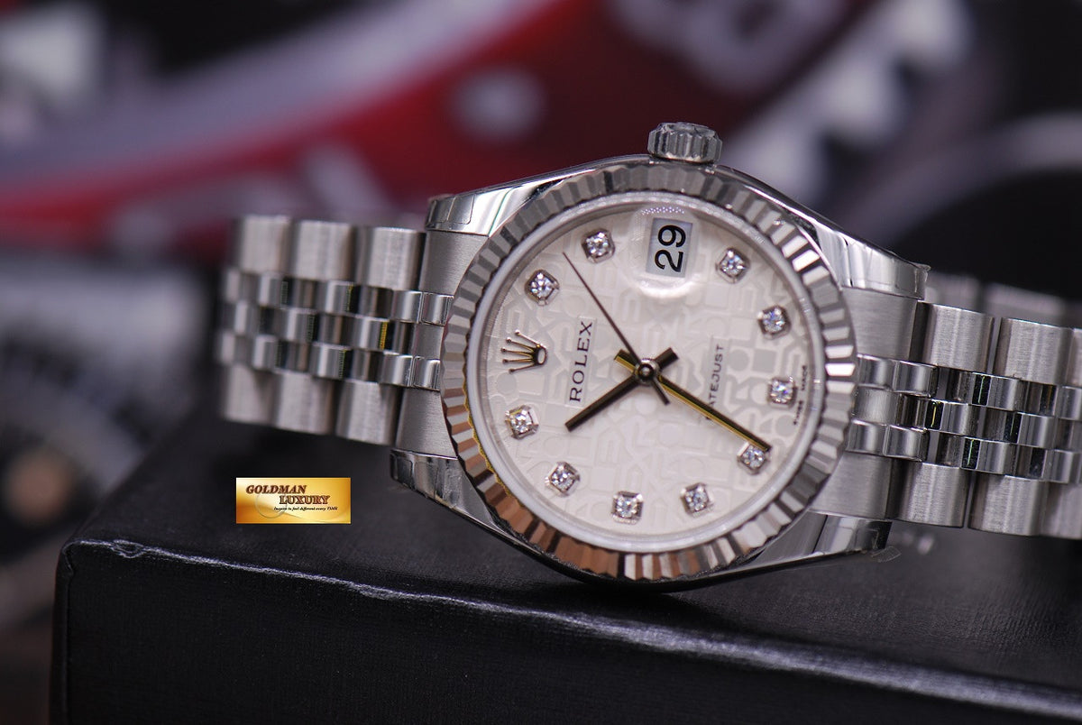[SOLD] ROLEX OYSTER PERPETUAL DATEJUST DIAMONDS COMPUTER DIAL BOYSIZE Ref 178274 (LNIB)