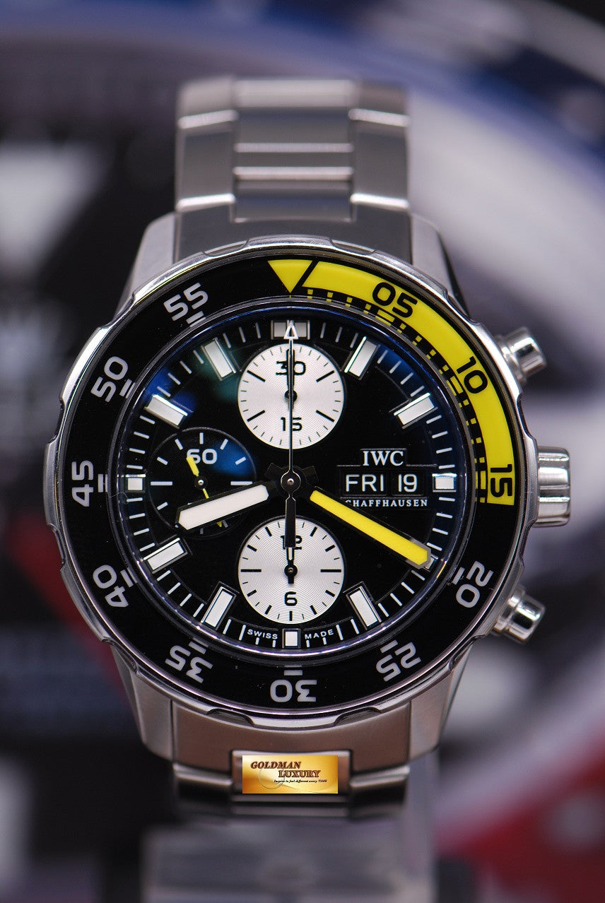 [SOLD] IWC AQUATIMER CHRONOGRAPH CERAMIC YELLOW BEZEL IW3767-01 AUTOMATIC (MINT)