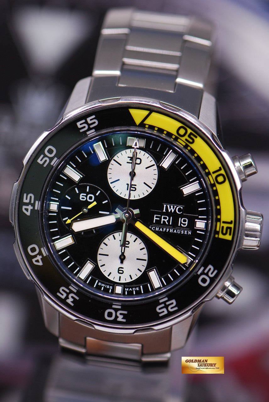 [SOLD] IWC AQUATIMER CHRONOGRAPH CERAMIC YELLOW BEZEL IW3767-01 AUTOMATIC (MINT)