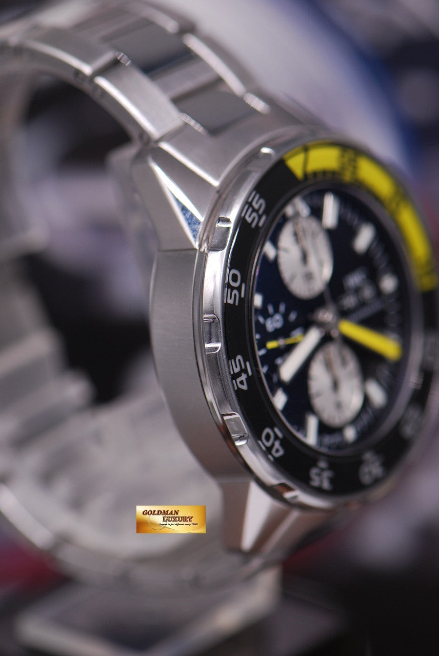 [SOLD] IWC AQUATIMER CHRONOGRAPH CERAMIC YELLOW BEZEL IW3767-01 AUTOMATIC (MINT)