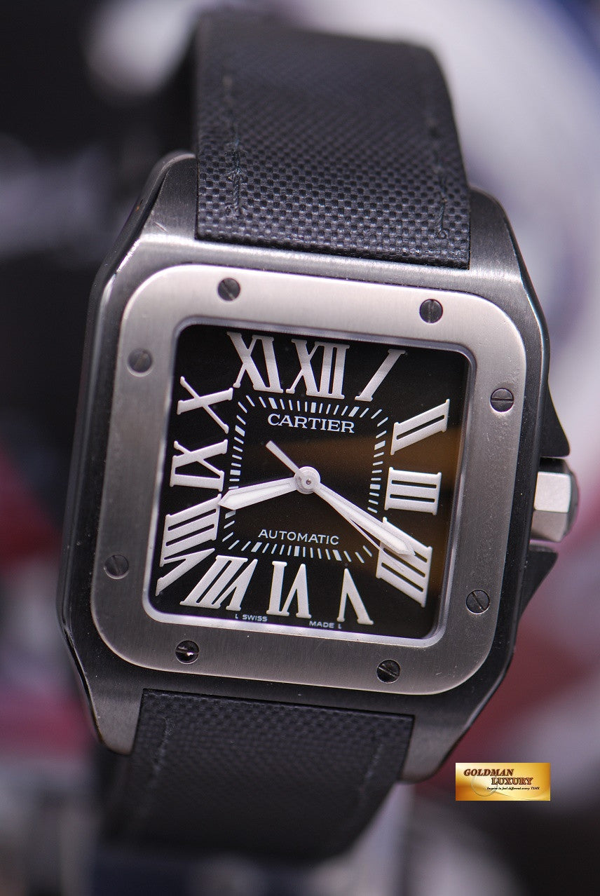 [SOLD] CARTIER SANTOS 100 XL ADLC BLACK AUTOMATIC (NEAR MINT)