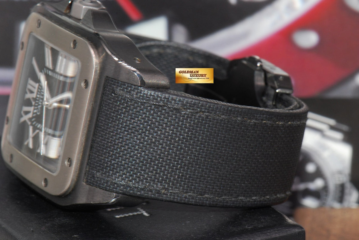 [SOLD] CARTIER SANTOS 100 XL ADLC BLACK AUTOMATIC (NEAR MINT)