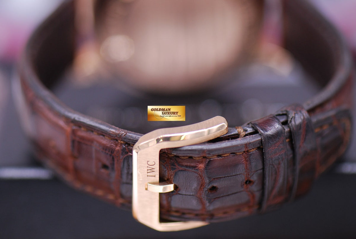 [SOLD] IWC PORTUGUESE CHRONOGRAPH 18K ROSE GOLD IW371480 WHITE AUTOMATIC (MINT)