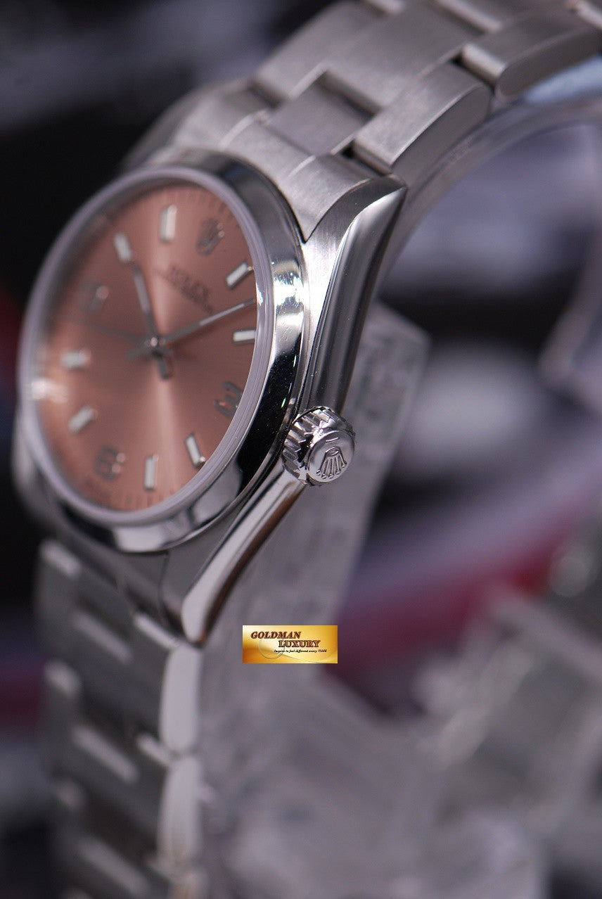 [SOLD] ROLEX OYSTER PERPETUAL 31mm BOYSIZE SALMON DIAL STAINLESS STEEL 77080 (MINT)