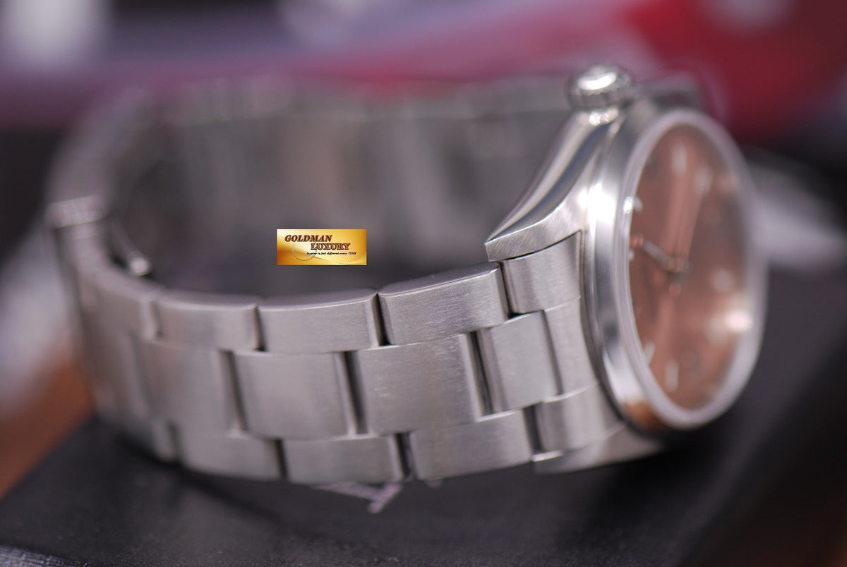 [SOLD] ROLEX OYSTER PERPETUAL 31mm BOYSIZE SALMON DIAL STAINLESS STEEL 77080 (MINT)