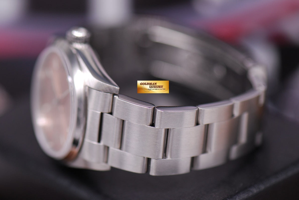 [SOLD] ROLEX OYSTER PERPETUAL 31mm BOYSIZE SALMON DIAL STAINLESS STEEL 77080 (MINT)