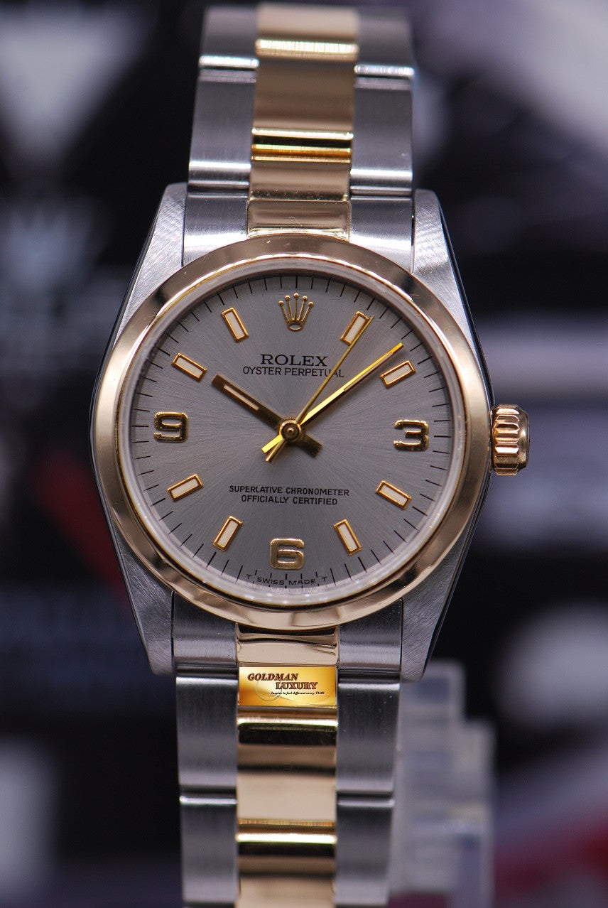 [SOLD] ROLEX OYSTER PERPETUAL 31mm BOYSIZE HALF-GOLD 67483 (MINT)
