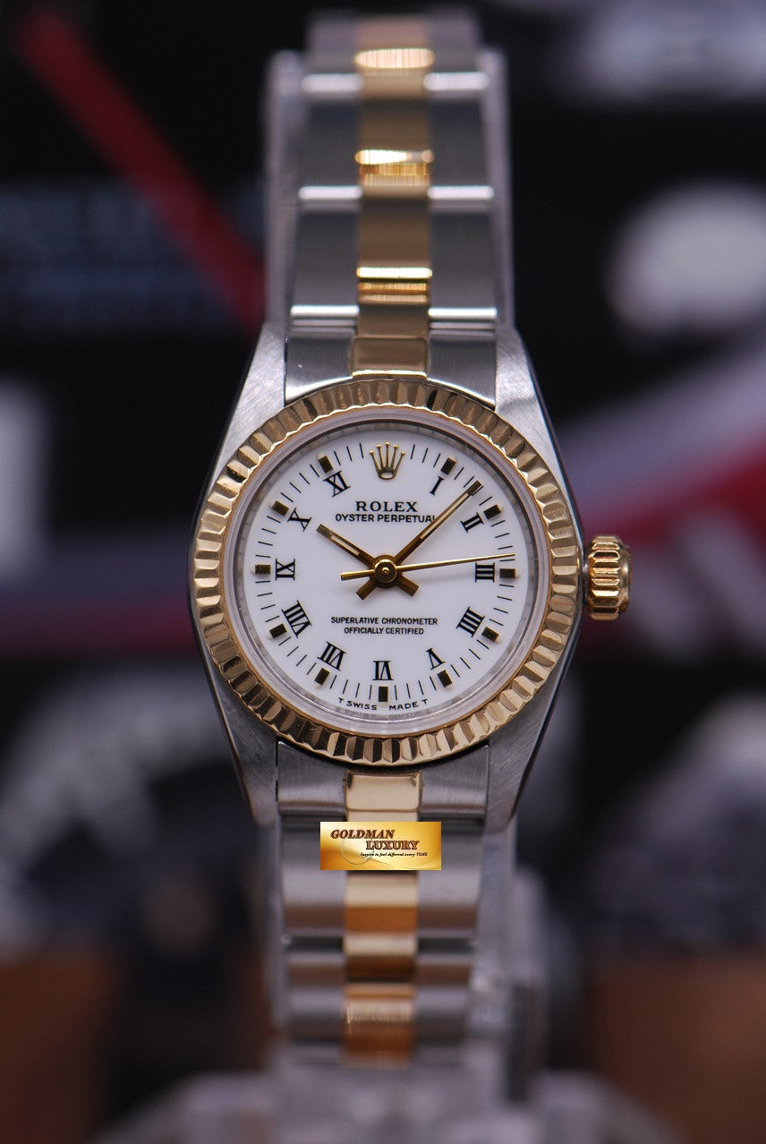 [SOLD] ROLEX OYSTER PERPETUAL 26mm LADIES HALF-GOLD 67193 (MINT)