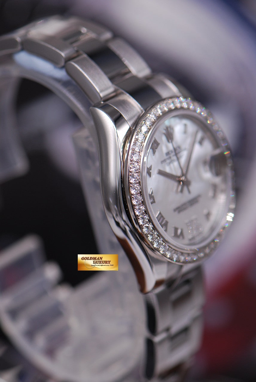 [SOLD] ROLEX OYSTER PERPETUAL LADIES 31mm MOP DIAMOND BEZEL 178384 (MINT)