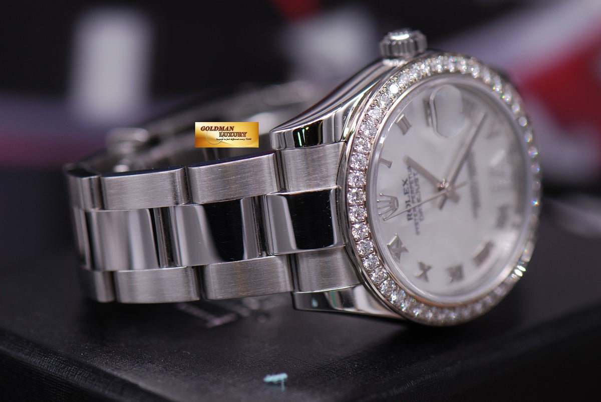[SOLD] ROLEX OYSTER PERPETUAL LADIES 31mm MOP DIAMOND BEZEL 178384 (MINT)