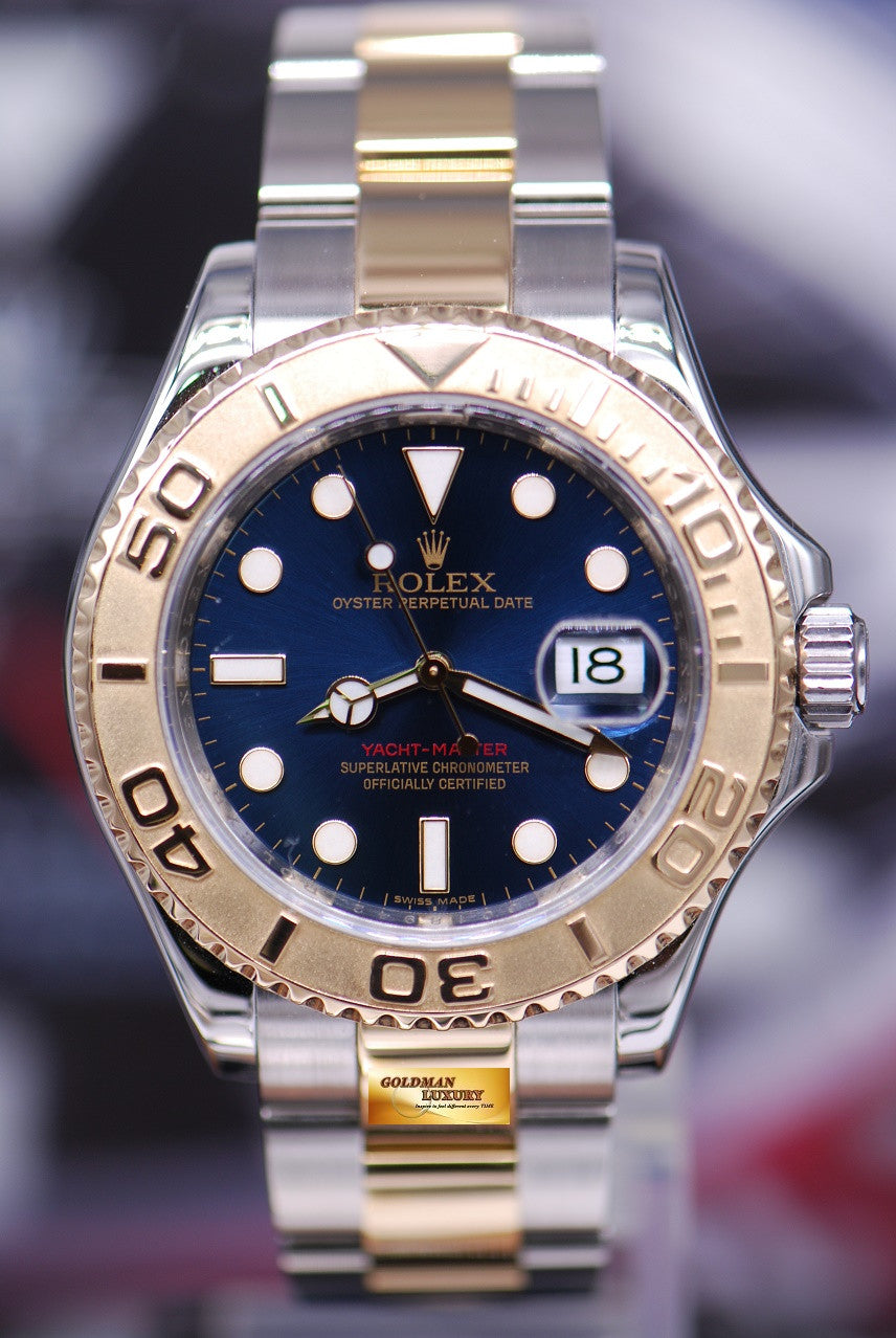 [SOLD] ROLEX OYSTER PERPETUAL YACHT-MASTER HALF-GOLD BLUE Ref 16623 (MINT)
