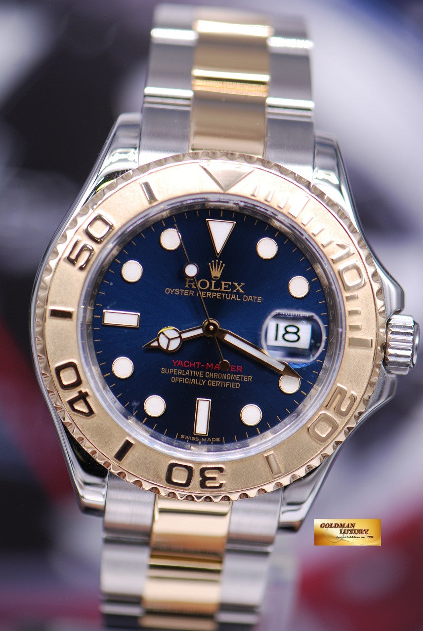[SOLD] ROLEX OYSTER PERPETUAL YACHT-MASTER HALF-GOLD BLUE Ref 16623 (MINT)