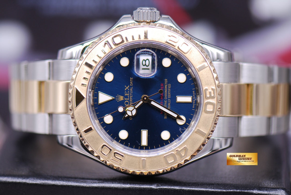 [SOLD] ROLEX OYSTER PERPETUAL YACHT-MASTER HALF-GOLD BLUE Ref 16623 (MINT)