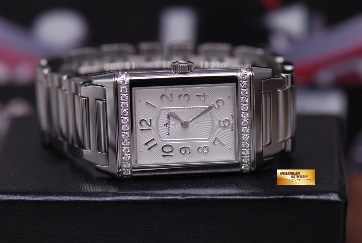 [SOLD] JLC REVERSO GRANDE LADIES SS ULTRA THIN DIAMOND MANUAL (LNIB)