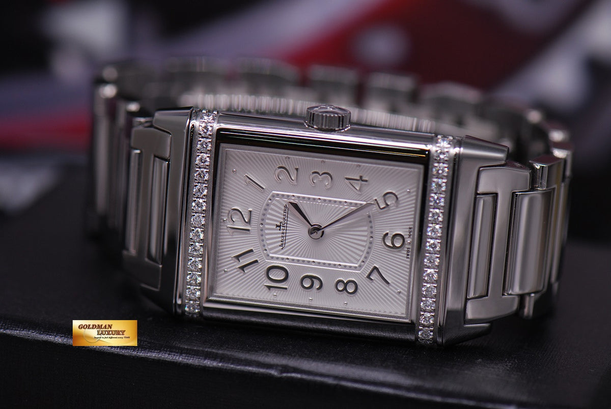 [SOLD] JLC REVERSO GRANDE LADIES SS ULTRA THIN DIAMOND MANUAL (LNIB)