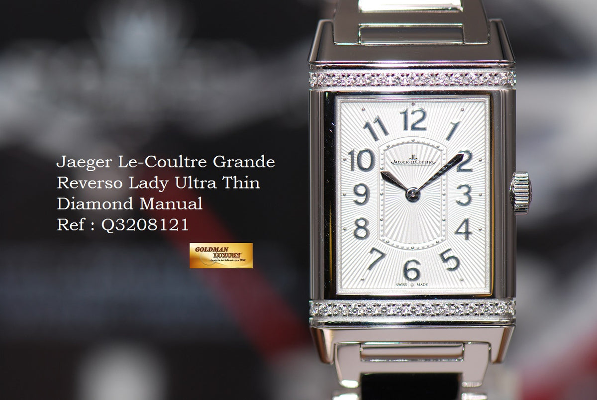 [SOLD] JLC REVERSO GRANDE LADIES SS ULTRA THIN DIAMOND MANUAL (LNIB)