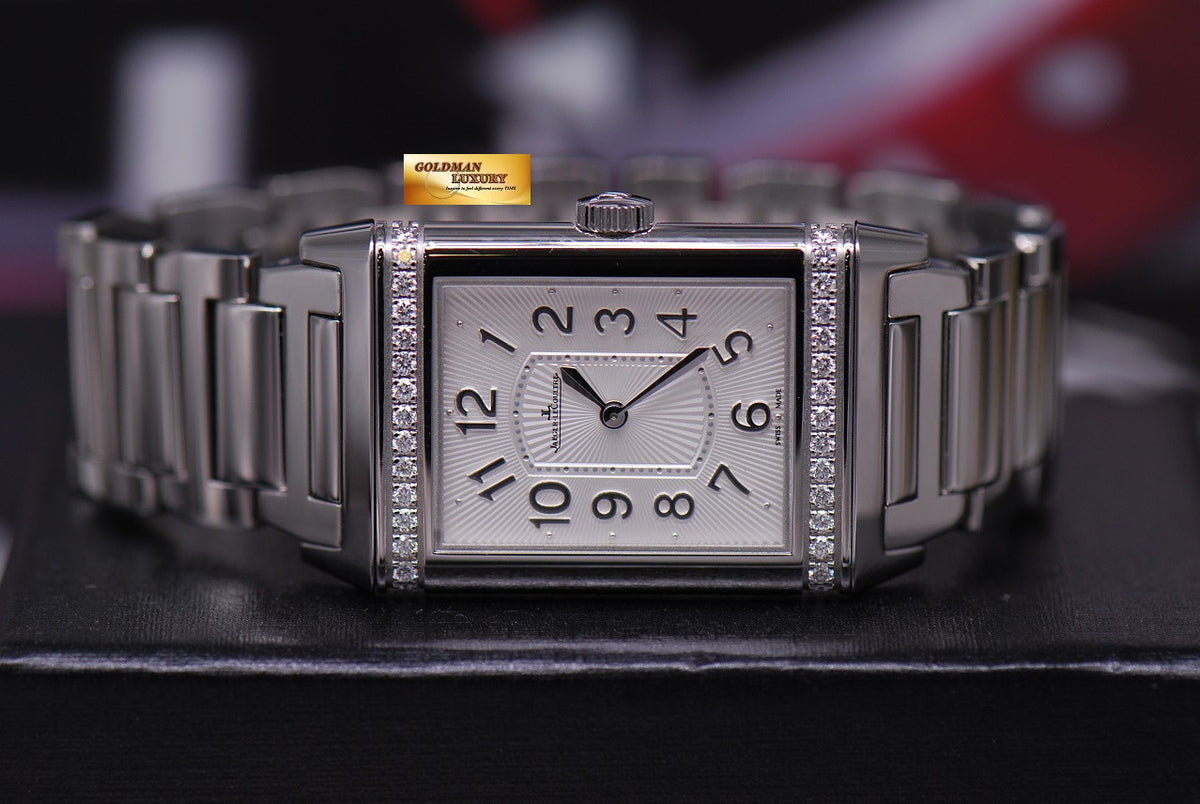 [SOLD] JLC REVERSO GRANDE LADIES SS ULTRA THIN DIAMOND MANUAL (LNIB)