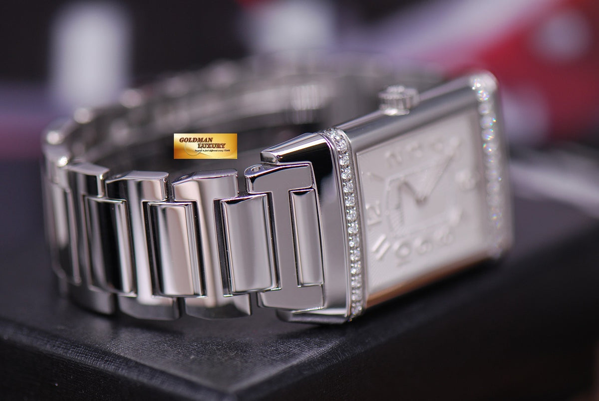 [SOLD] JLC REVERSO GRANDE LADIES SS ULTRA THIN DIAMOND MANUAL (LNIB)
