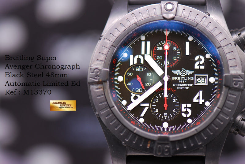 Breitling super avenger black steel shop