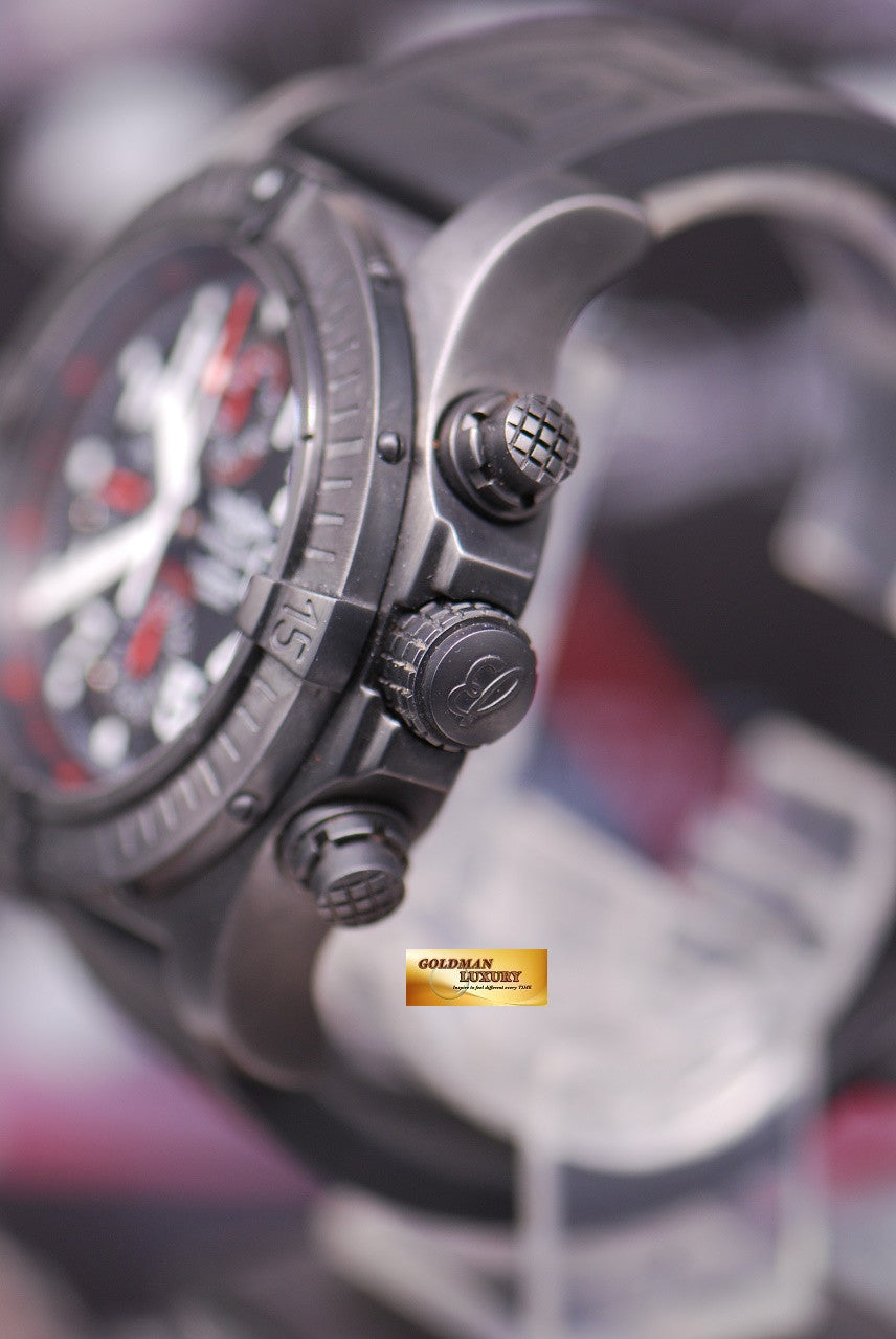 [SOLD] BREITLING SUPER AVENGER 48mm BLACK STEEL CHRONOGRAPH LIMITED EDITION 3000 (NEAR MINT)