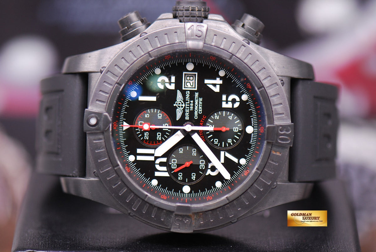 [SOLD] BREITLING SUPER AVENGER 48mm BLACK STEEL CHRONOGRAPH LIMITED EDITION 3000 (NEAR MINT)
