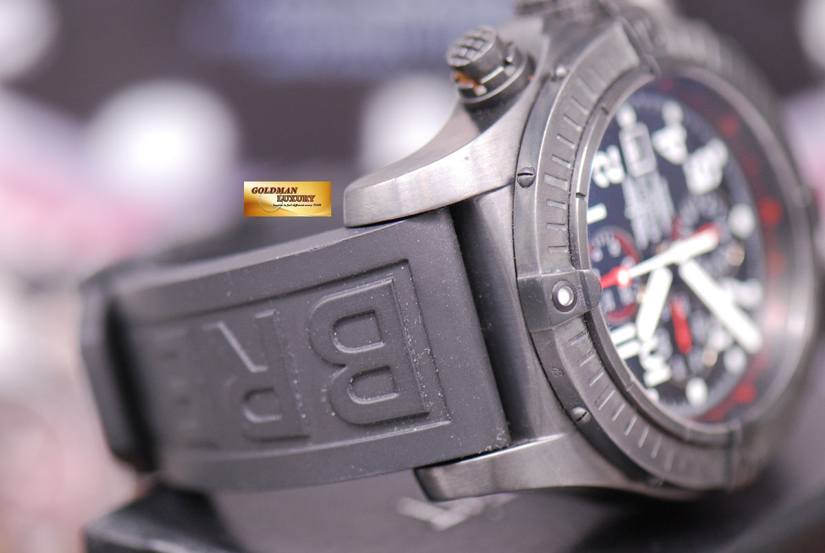 [SOLD] BREITLING SUPER AVENGER 48mm BLACK STEEL CHRONOGRAPH LIMITED EDITION 3000 (NEAR MINT)