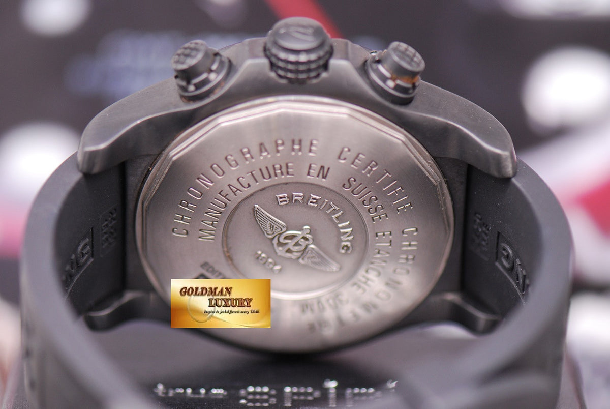[SOLD] BREITLING SUPER AVENGER 48mm BLACK STEEL CHRONOGRAPH LIMITED EDITION 3000 (NEAR MINT)