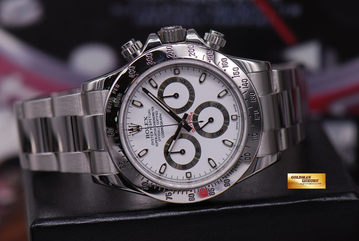 [SOLD] ROLEX OYSTER PERPETUAL DAYTONA STAINLESS STEEL CHRONOGRAPH WHITE Ref : 116520 (MINT)