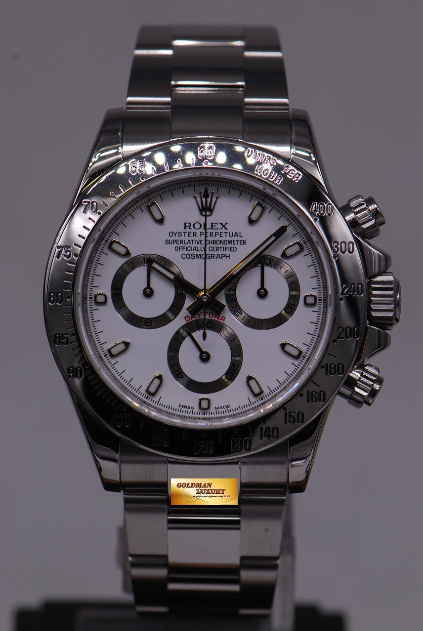 [SOLD] ROLEX OYSTER PERPETUAL DAYTONA STAINLESS STEEL CHRONOGRAPH WHITE Ref : 116520 (MINT)