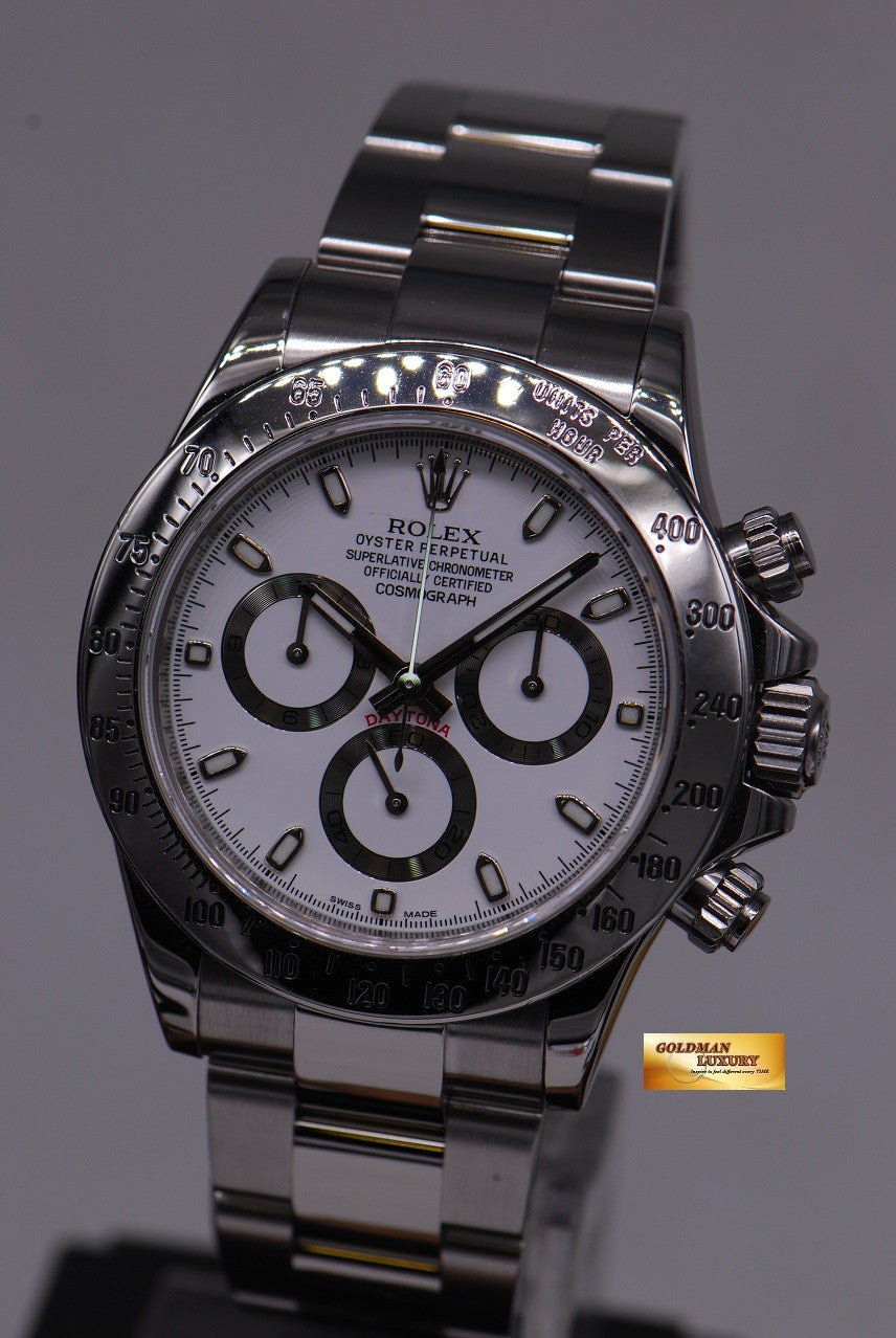 [SOLD] ROLEX OYSTER PERPETUAL DAYTONA STAINLESS STEEL CHRONOGRAPH WHITE Ref : 116520 (MINT)