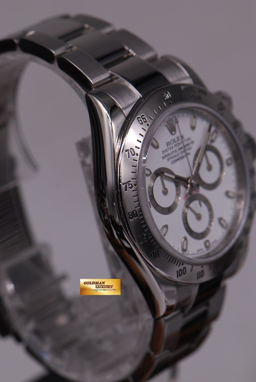 [SOLD] ROLEX OYSTER PERPETUAL DAYTONA STAINLESS STEEL CHRONOGRAPH WHITE Ref : 116520 (MINT)