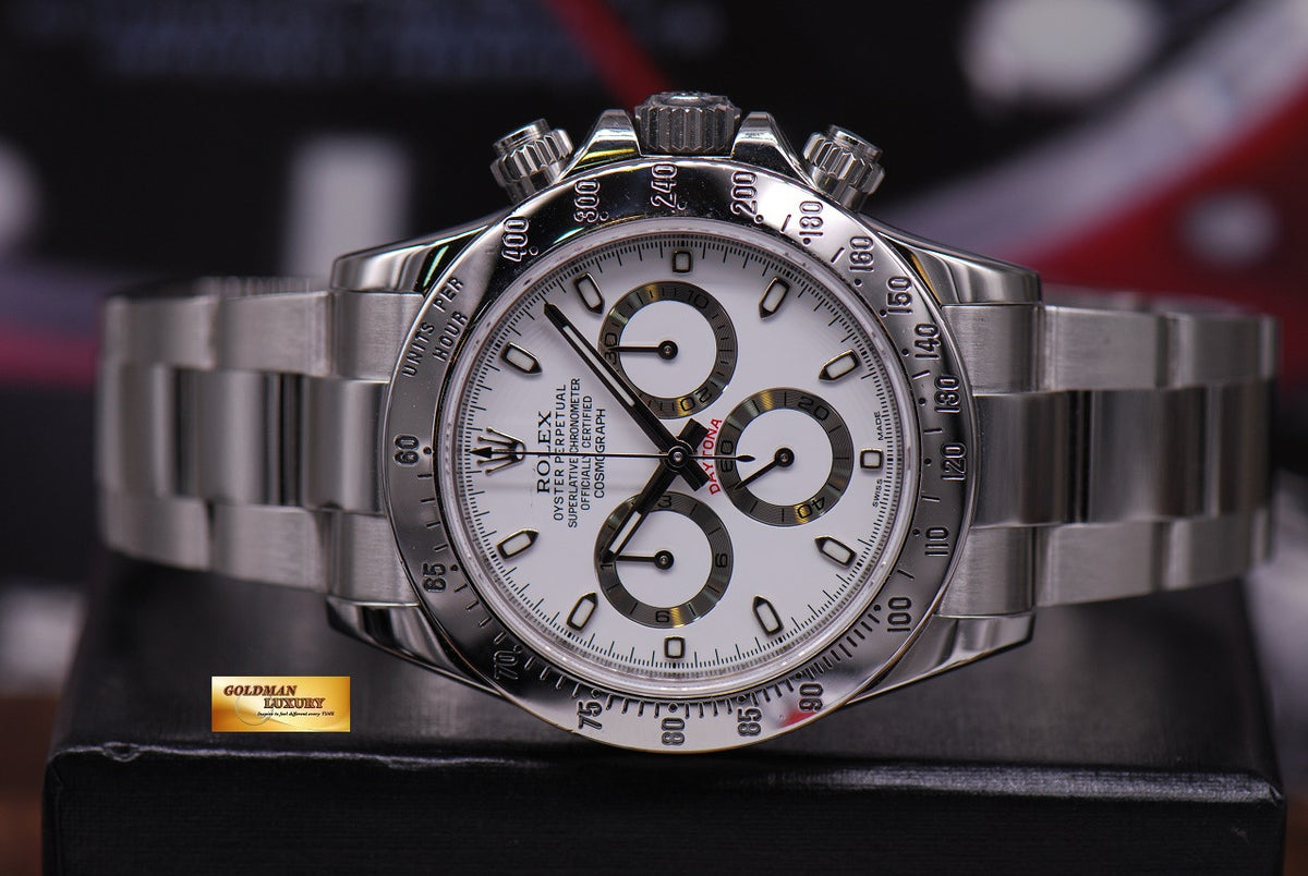 [SOLD] ROLEX OYSTER PERPETUAL DAYTONA STAINLESS STEEL CHRONOGRAPH WHITE Ref : 116520 (MINT)