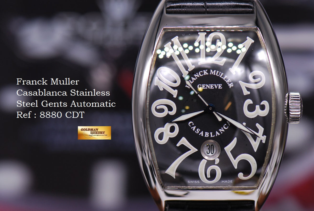 [SOLD] FRANCK MULLER CASABLANCA SS GENTS 8880 C DT AUTOMATIC BLACK (MINT)