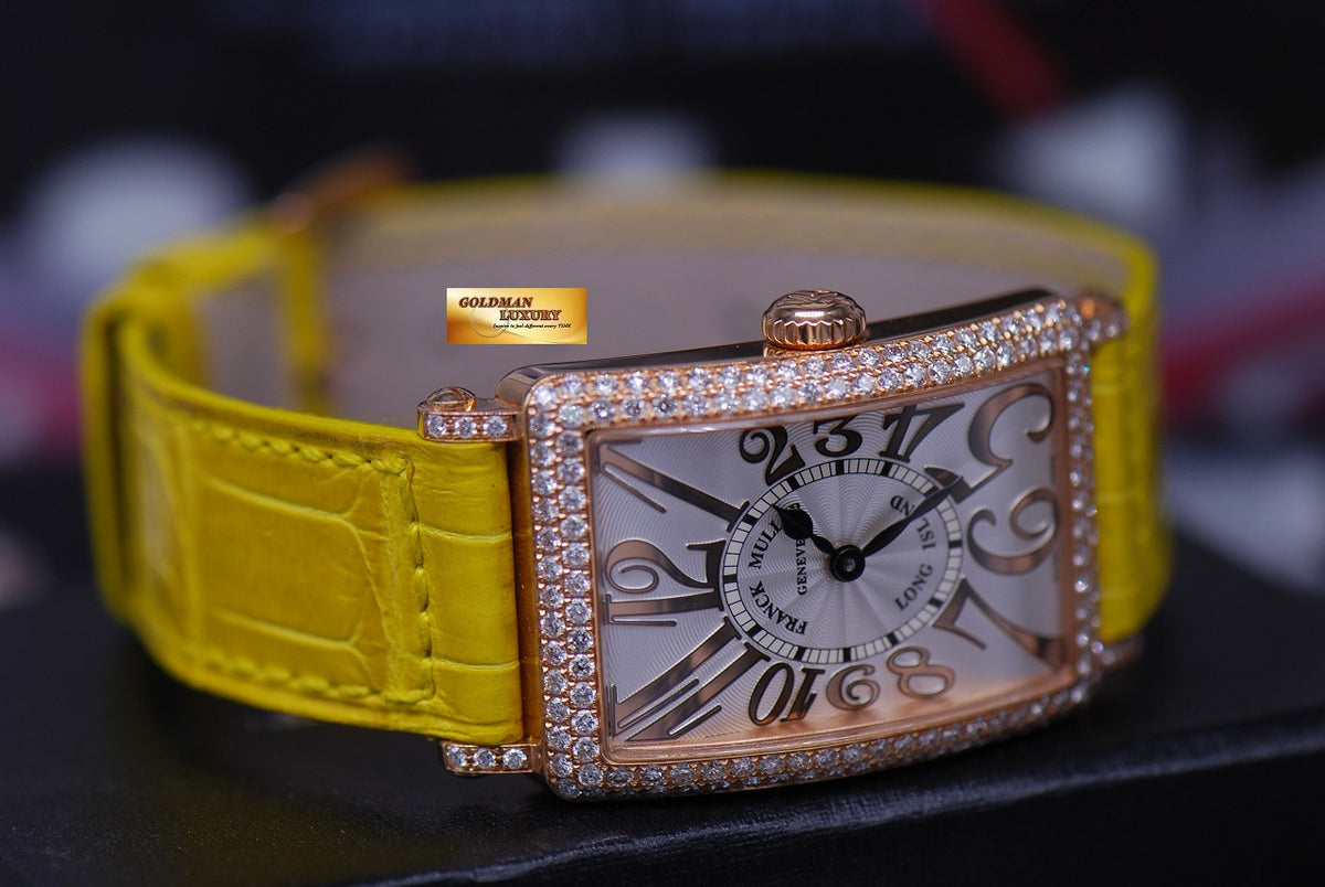 [SOLD] FRANCK MULLER LONG ISLAND 18K ROSE GOLD 2 ROWS DIAMONDS QUARTZ 902 QZ D (MINT)