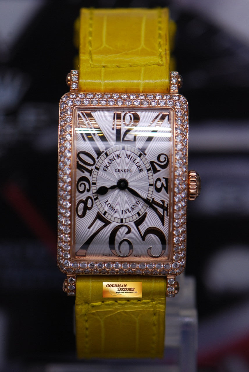 [SOLD] FRANCK MULLER LONG ISLAND 18K ROSE GOLD 2 ROWS DIAMONDS QUARTZ 902 QZ D (MINT)