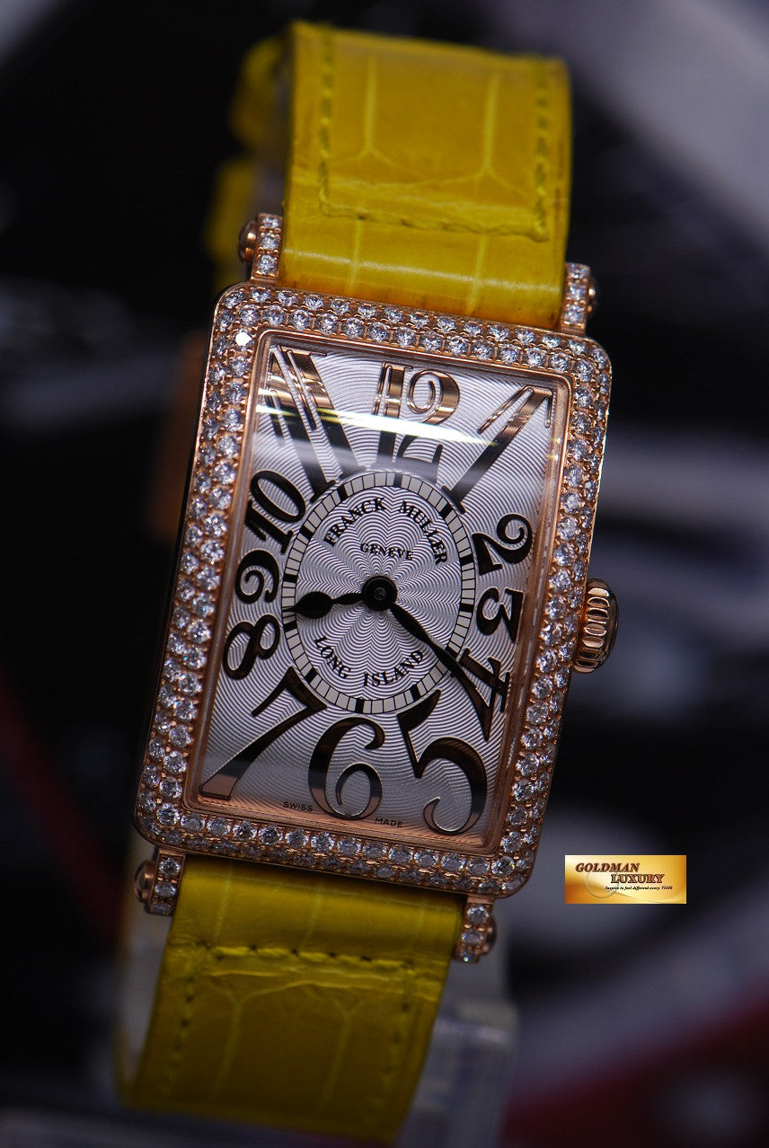 [SOLD] FRANCK MULLER LONG ISLAND 18K ROSE GOLD 2 ROWS DIAMONDS QUARTZ 902 QZ D (MINT)