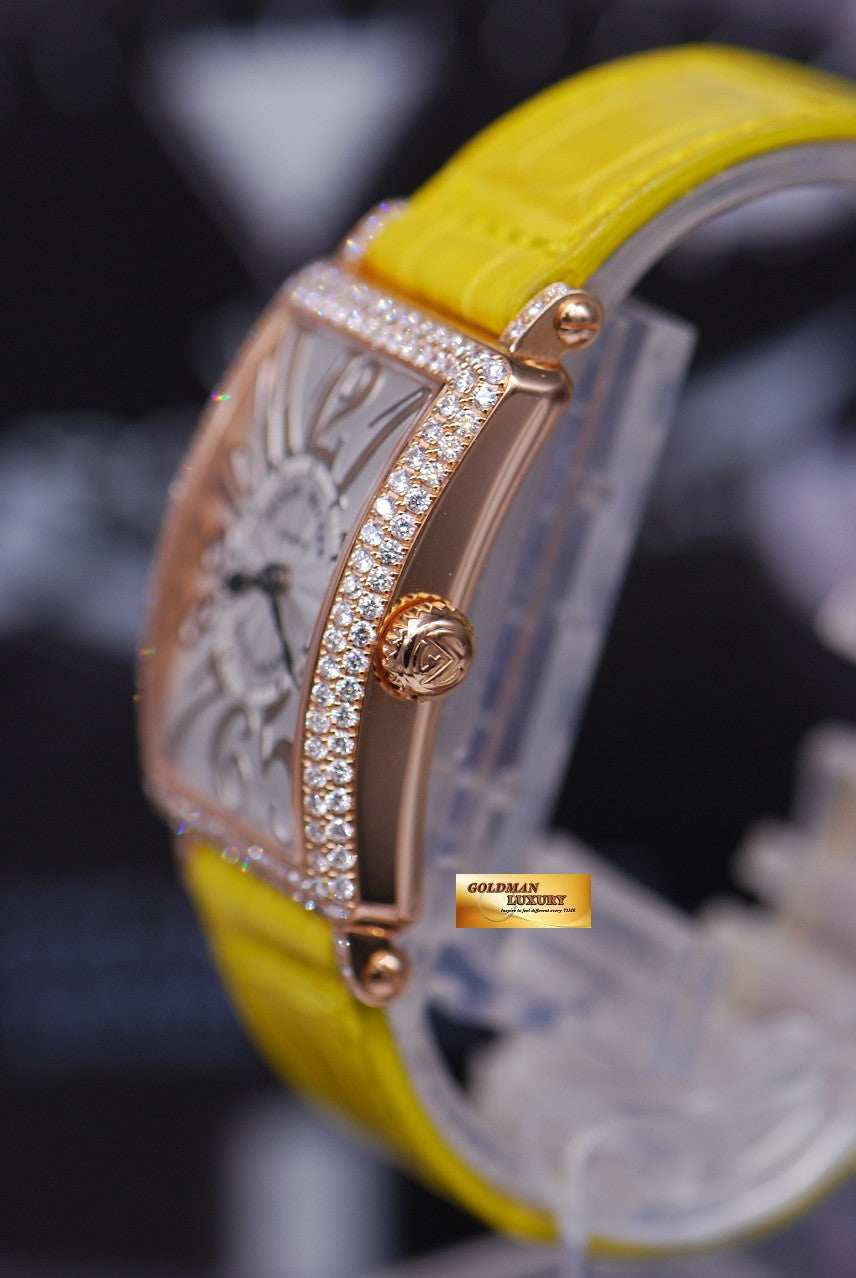 [SOLD] FRANCK MULLER LONG ISLAND 18K ROSE GOLD 2 ROWS DIAMONDS QUARTZ 902 QZ D (MINT)