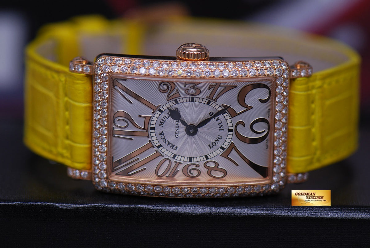 [SOLD] FRANCK MULLER LONG ISLAND 18K ROSE GOLD 2 ROWS DIAMONDS QUARTZ 902 QZ D (MINT)