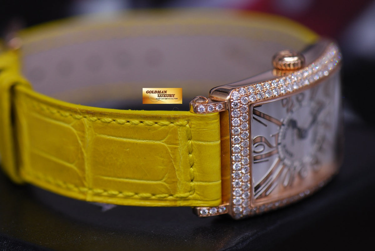 [SOLD] FRANCK MULLER LONG ISLAND 18K ROSE GOLD 2 ROWS DIAMONDS QUARTZ 902 QZ D (MINT)