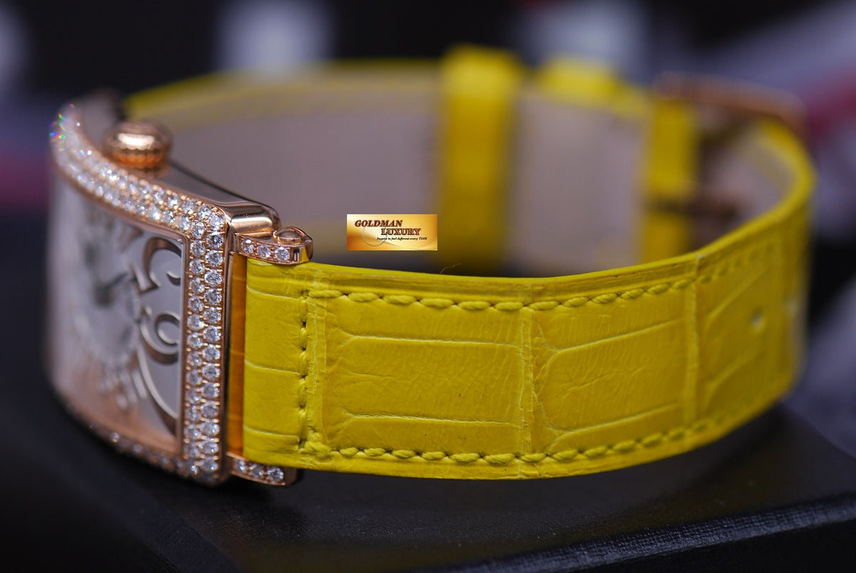 [SOLD] FRANCK MULLER LONG ISLAND 18K ROSE GOLD 2 ROWS DIAMONDS QUARTZ 902 QZ D (MINT)