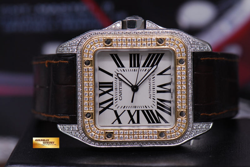 Cartier santos cheap 100 diamond