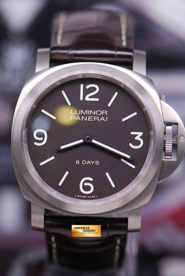 [SOLD] PANERAI LUMINOR TITANIUM 8 DAYS TOBACCO BROWN DIAL PAM 562 MANUAL (NEAR MINT)