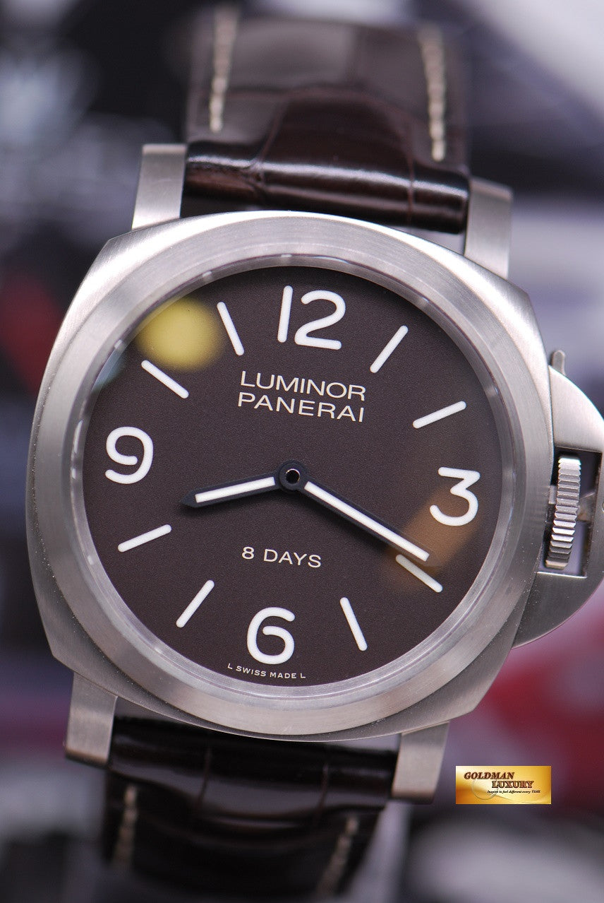 [SOLD] PANERAI LUMINOR TITANIUM 8 DAYS TOBACCO BROWN DIAL PAM 562 MANUAL (NEAR MINT)