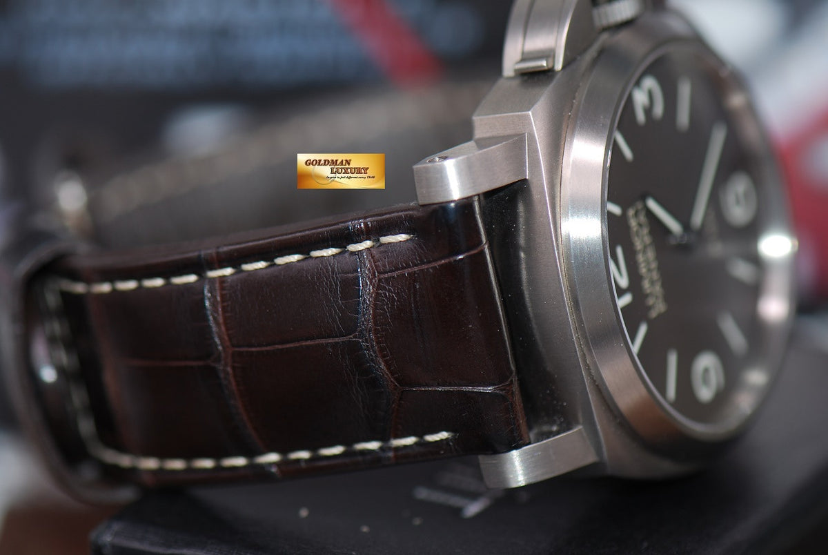 [SOLD] PANERAI LUMINOR TITANIUM 8 DAYS TOBACCO BROWN DIAL PAM 562 MANUAL (NEAR MINT)