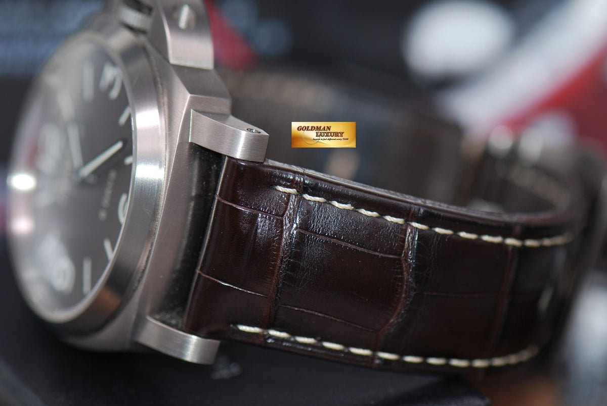 [SOLD] PANERAI LUMINOR TITANIUM 8 DAYS TOBACCO BROWN DIAL PAM 562 MANUAL (NEAR MINT)