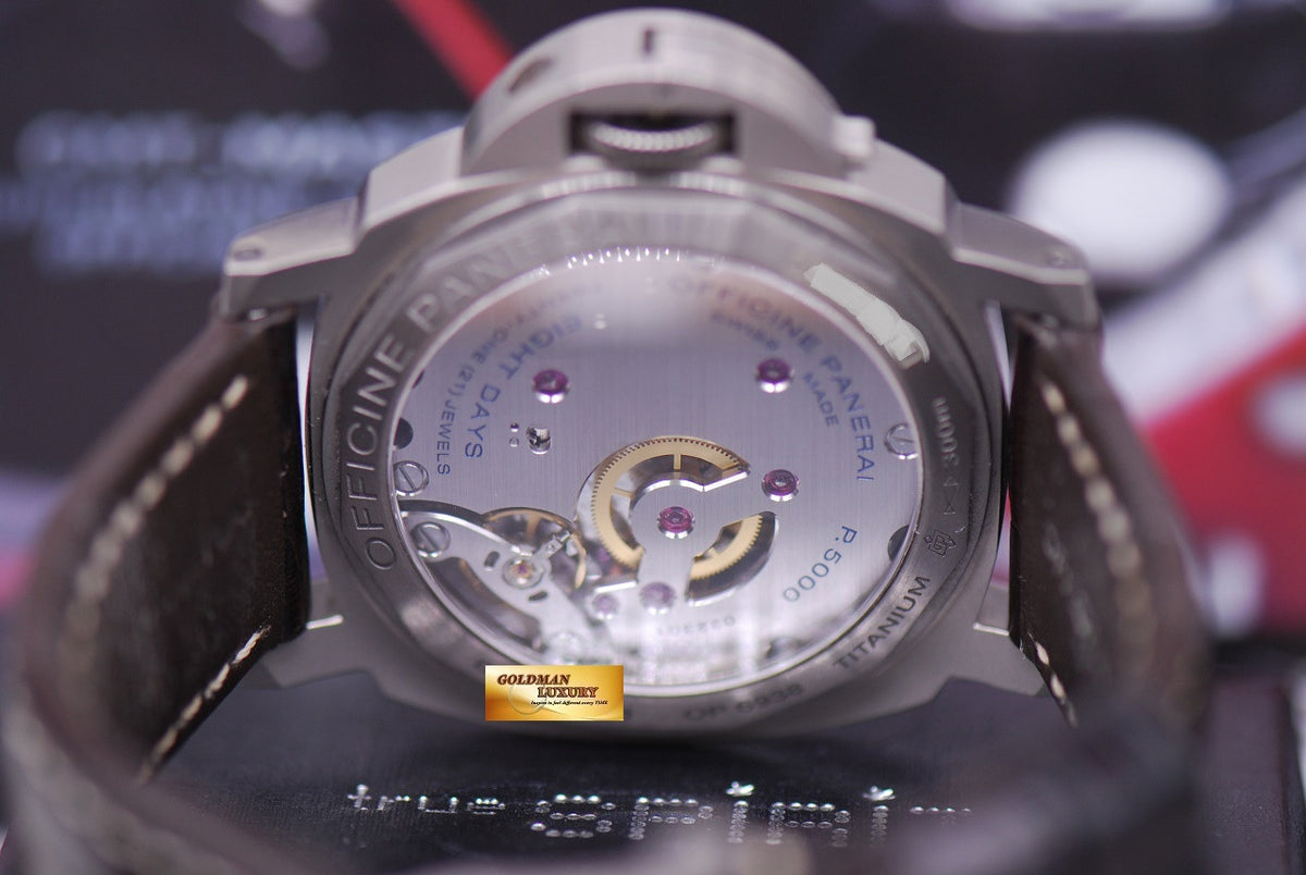 [SOLD] PANERAI LUMINOR TITANIUM 8 DAYS TOBACCO BROWN DIAL PAM 562 MANUAL (NEAR MINT)